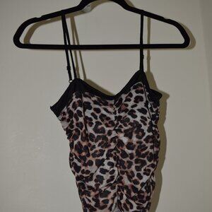 Cheetah and Black Tank - Size Small